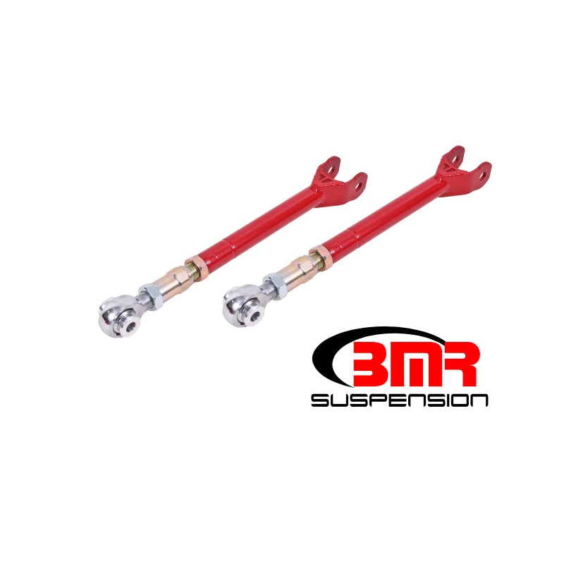 BMR 08-17 Challenger Lower Trailing Arms w/ On-Car Adj. Rod Ends – Red