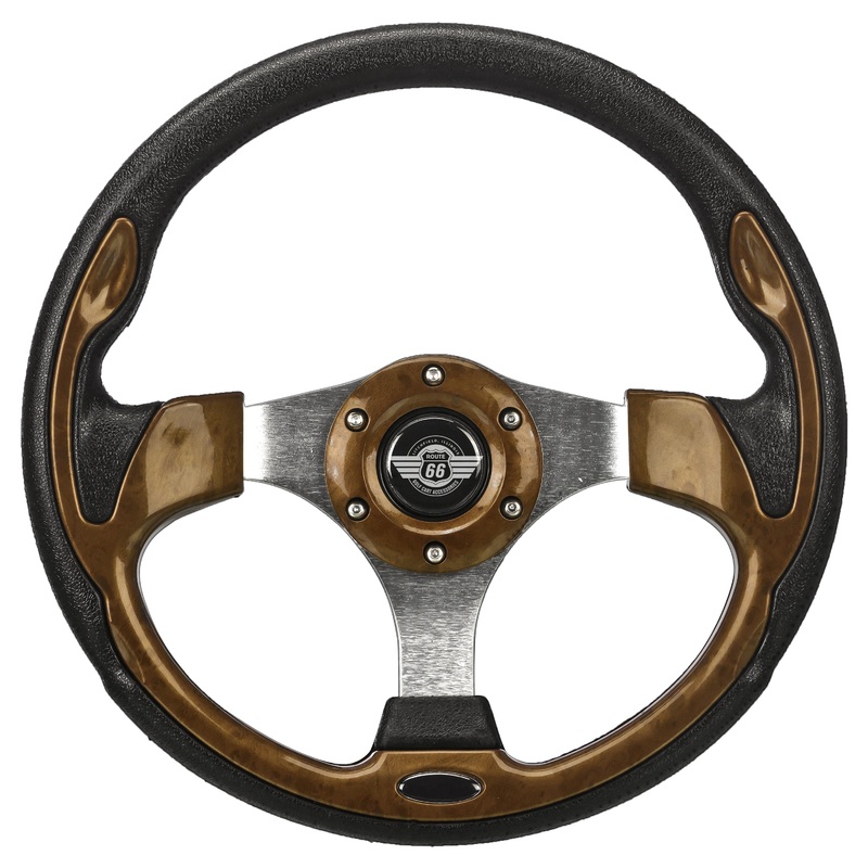 12.5″ Wood Grain Steering Wheel for EZGo