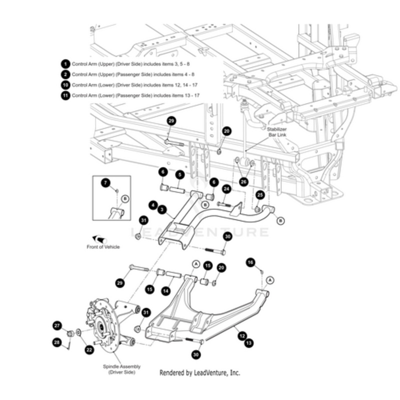 A-Arm – Rear Lower Left Met Orange-Weld (For Havoc Models Only) by Arctic Cat