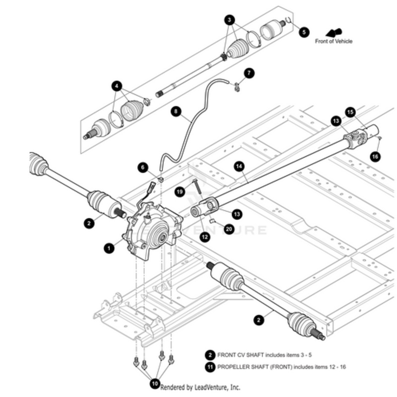 Front Differential Center Clockwise by Arctic Cat