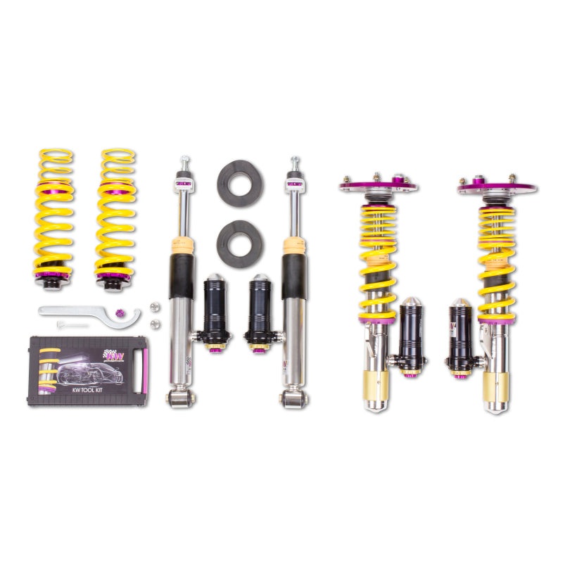 KW Suspension V4 3-Way Clubsport Coilovers w/o EDC – 14-20 BMW 3-Series (non-M) / 4-Series (non-M)