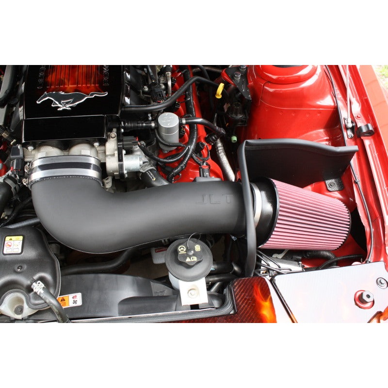 JLT 05-09 Ford Mustang GT Series 3 Black Textured Cold Air Intake Kit w/Red Filter – Tune Req