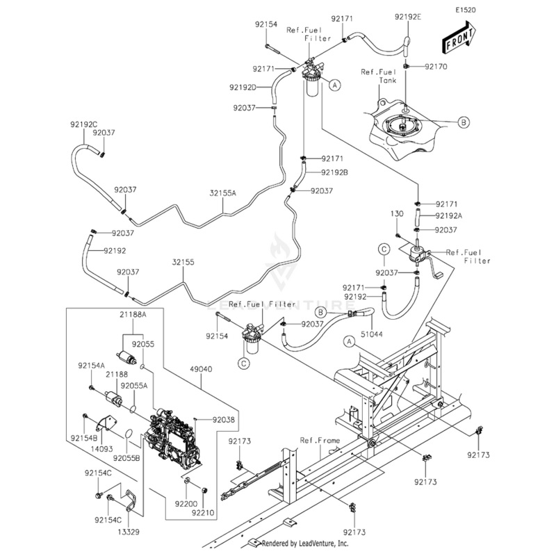 Tube,Engine-Filer(Engine Side) by Kawasaki