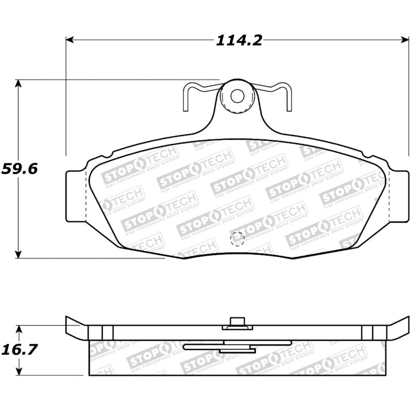 StopTech Sport Brake Pads w/Shims & Hardware – Rear