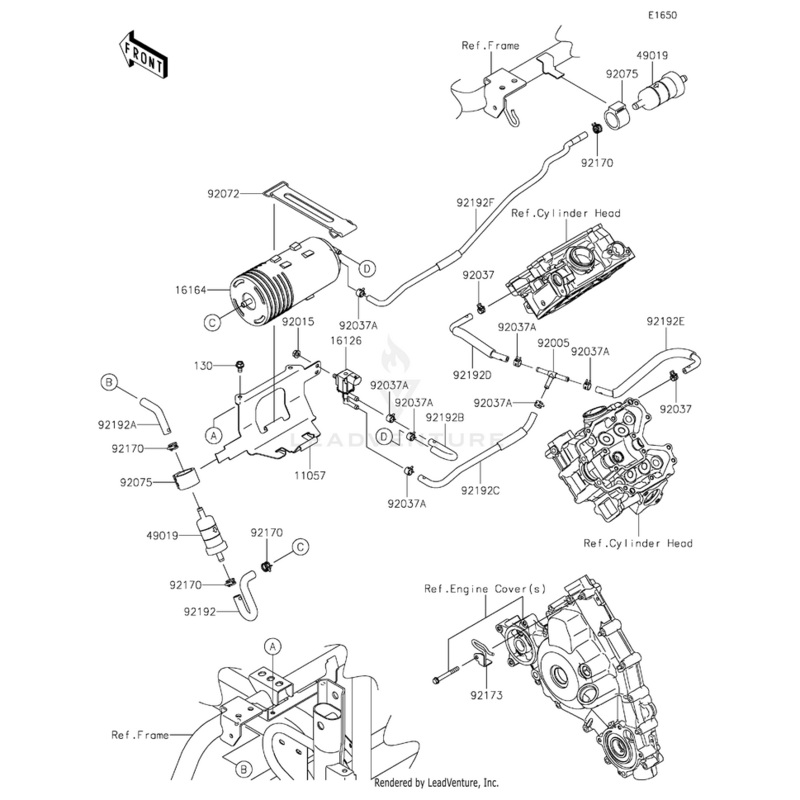 Tube,Fitting-Head(Fr) by Kawasaki