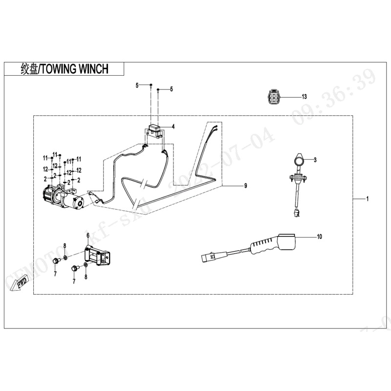 Winch Assembly by CF Moto