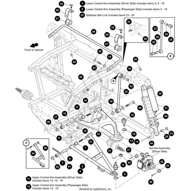 A-Arm – Front Lower Left Black- (Includes Items 3 5 – 10) (For Havoc Models Only) by Arctic Cat