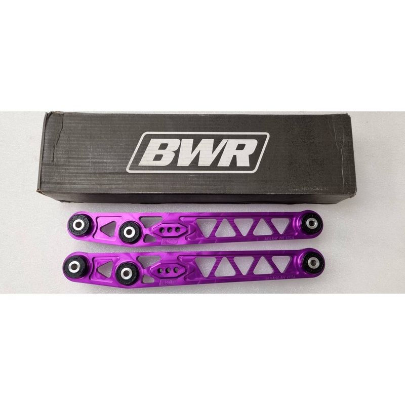 BWR Honda Civic EK Billet LCA (lower control arms) Purple Fits: 1996-2000 Honda Civic (all) Open Box
