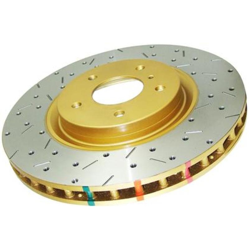 DBA 04-17 Subaru WRX STi Rear Crossdrilled & Slotted 4000 XS Series Rotor
