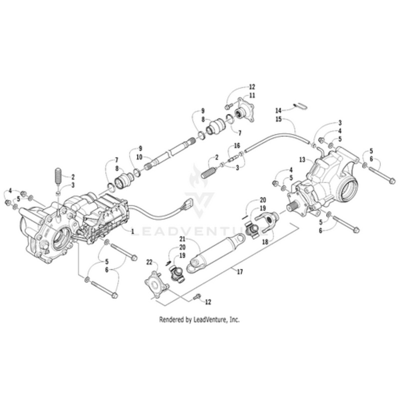 Complete Front Drive Gearcase Assembly by Arctic Cat
