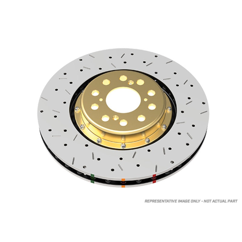 DBA 03-06 Subaru Legacy GT Wagon Front Drilled & Slotted 5000 Series 2 Piece Rotor w/ Gold Hat