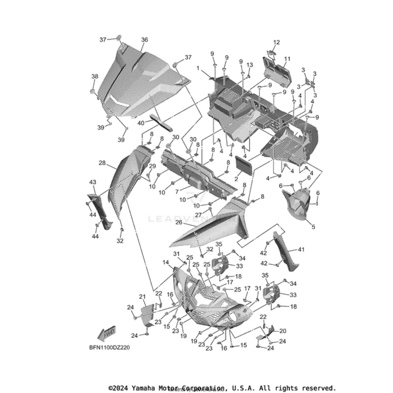 Hood Assembly 3 by Yamaha