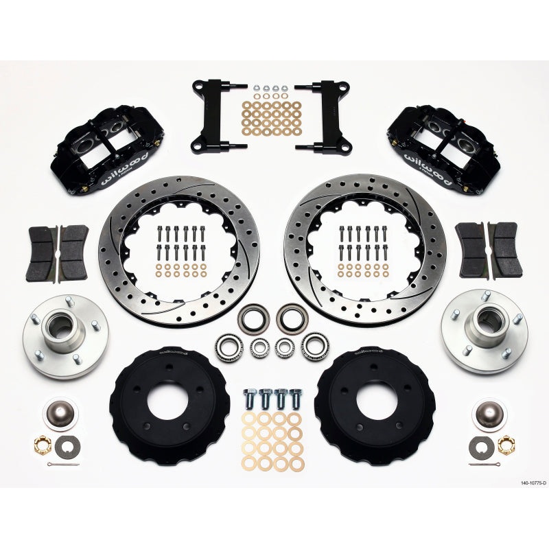 Wilwood Narrow Superlite 6R Front Hub Kit 13.06in Drilled Chevy C-10 60-87 CPP Drop Spindle