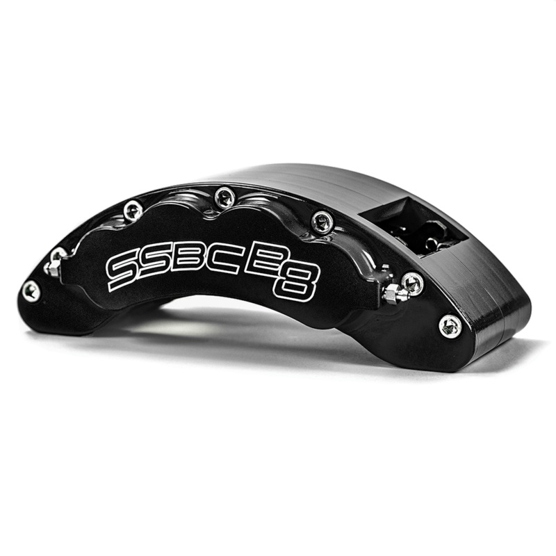 American Made B8-Barbarian 8-Piston Front Caliper Assembly W/Pads. Black CPA-22177B