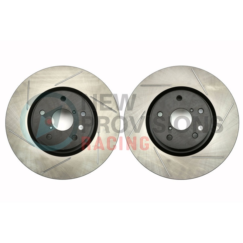 StopTech Slotted Sport Brake Rotors Front Pair – 05-09 LGT / 14+ FXT