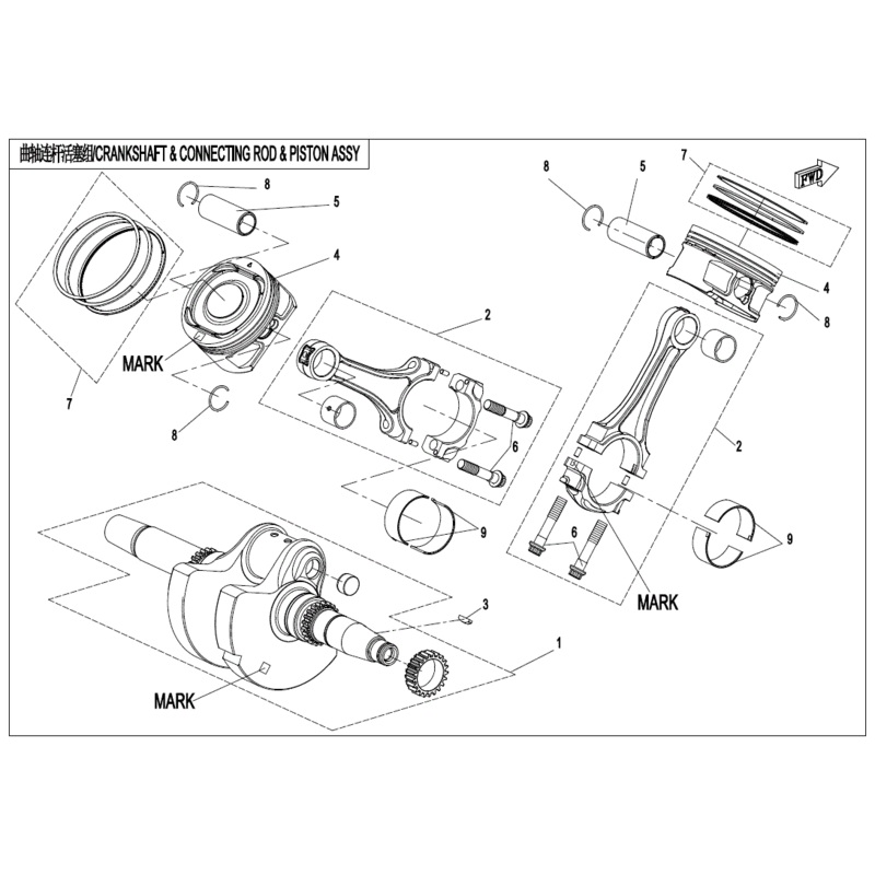 Crankshaft Assembly Mark B by CF Moto