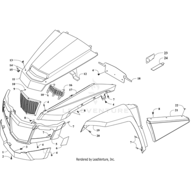 Side Panel – Front – Left – Phantom Gray by Arctic Cat